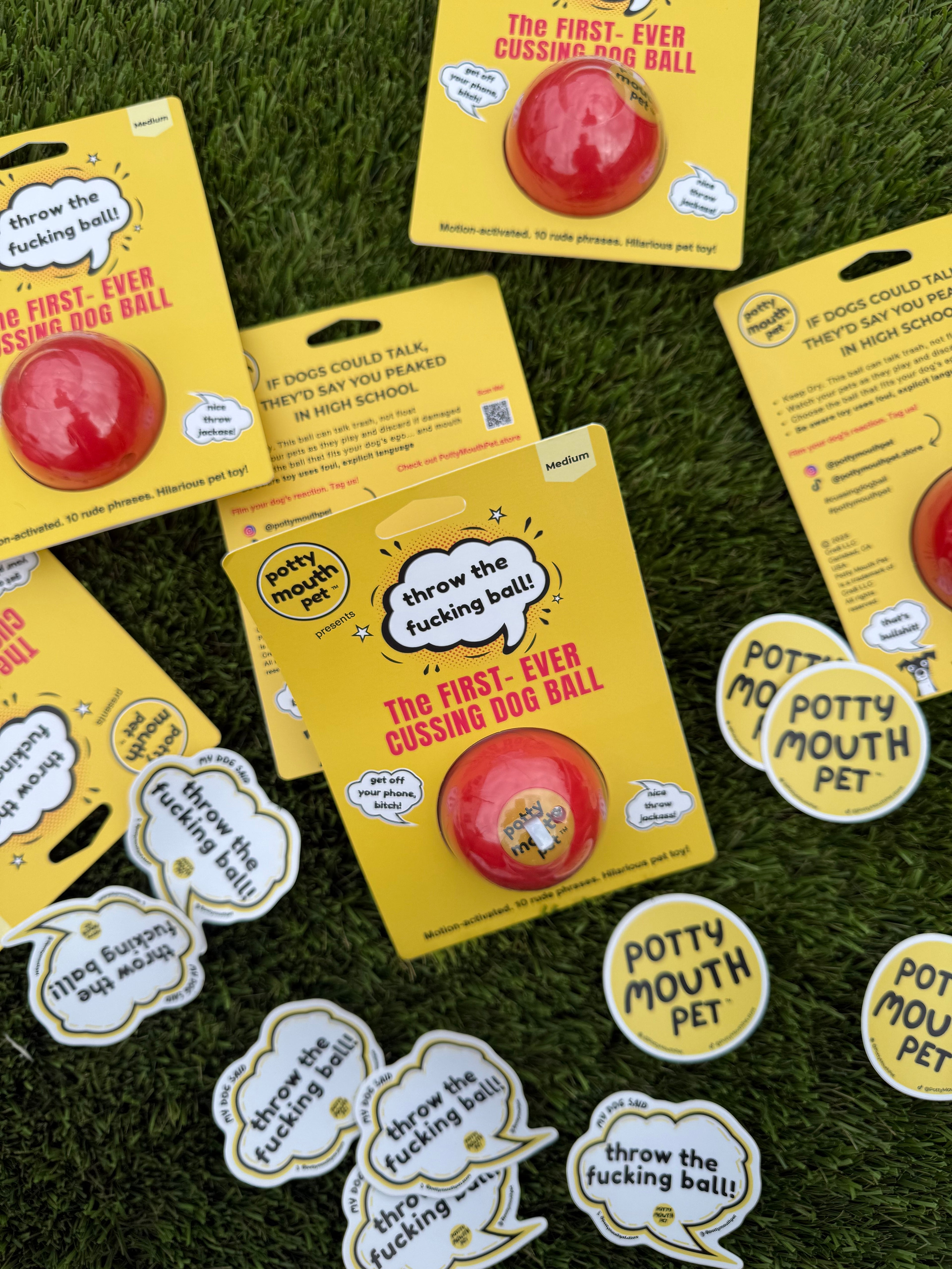 Potty Mouth Pet Cussing Dog Ball